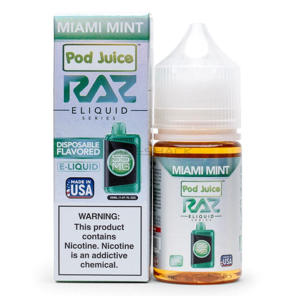 Miami Mint - Pod Juice X Raz E-Liquid - 30ML