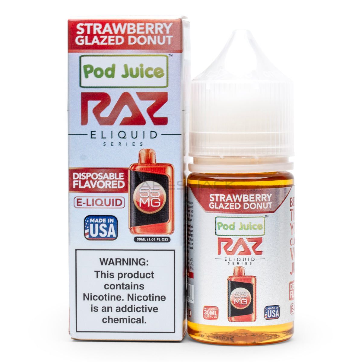 Strawberry Glazed Donut - Pod Juice X Raz E-Liquid - 30ML