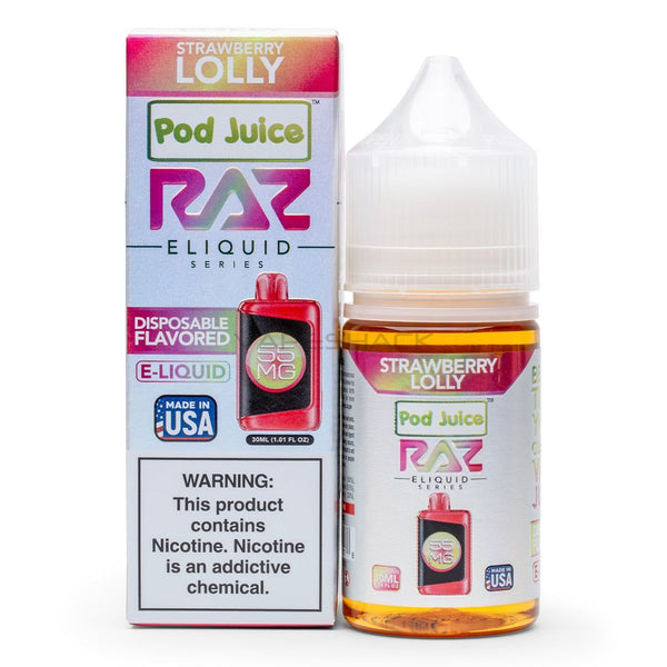 Strawberry Lolly - Pod Juice X Raz E-Liquid - 30ML