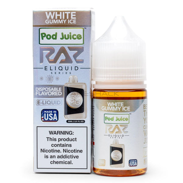 White Gummy Ice - Pod Juice X Raz E-Liquid - 30ML