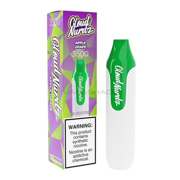 Cloud Nurdz Disposable - 3500 Puffs-Apple Grape - 1