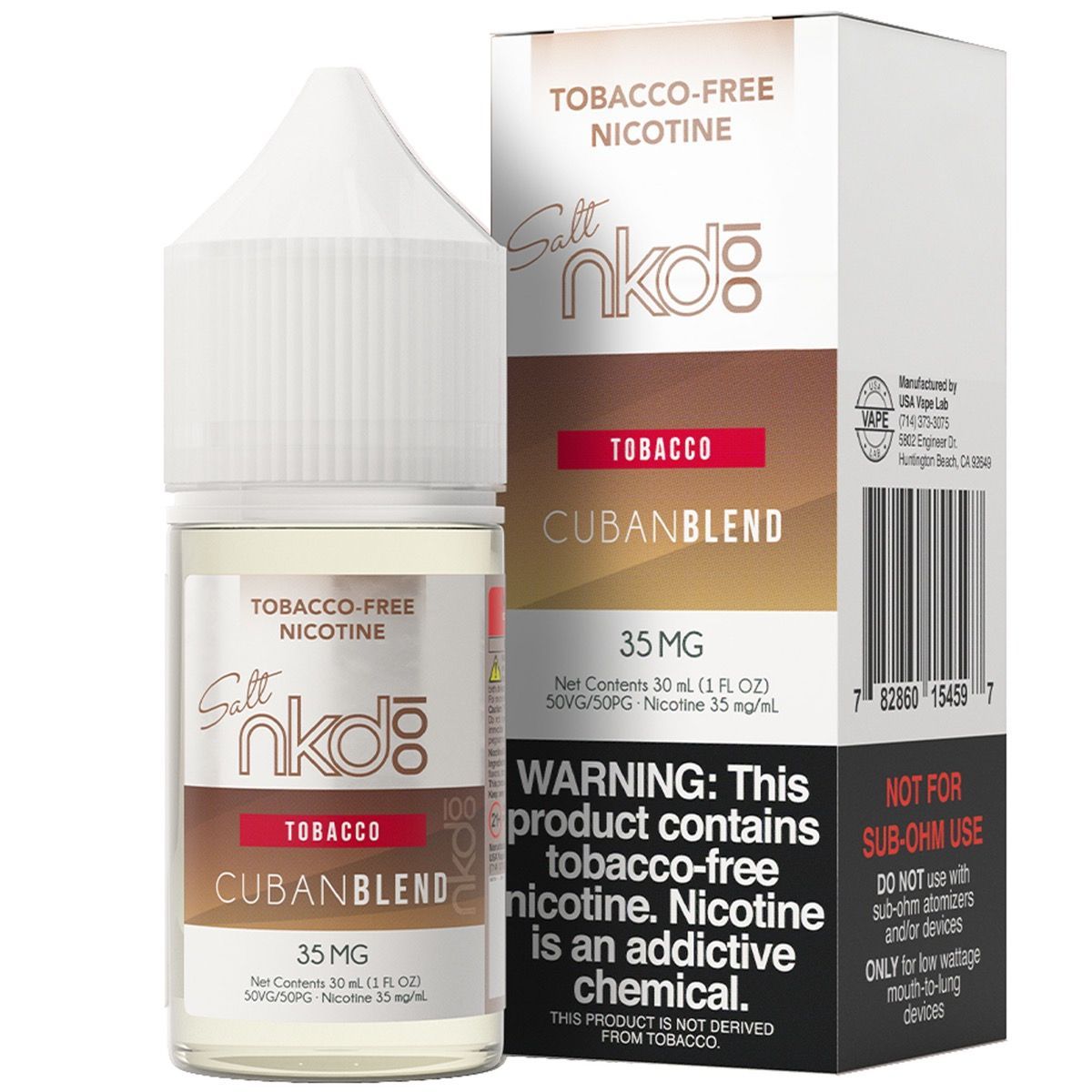 NKD 100 TFN Salt E-Liquid - Cuban Blend - 30ML