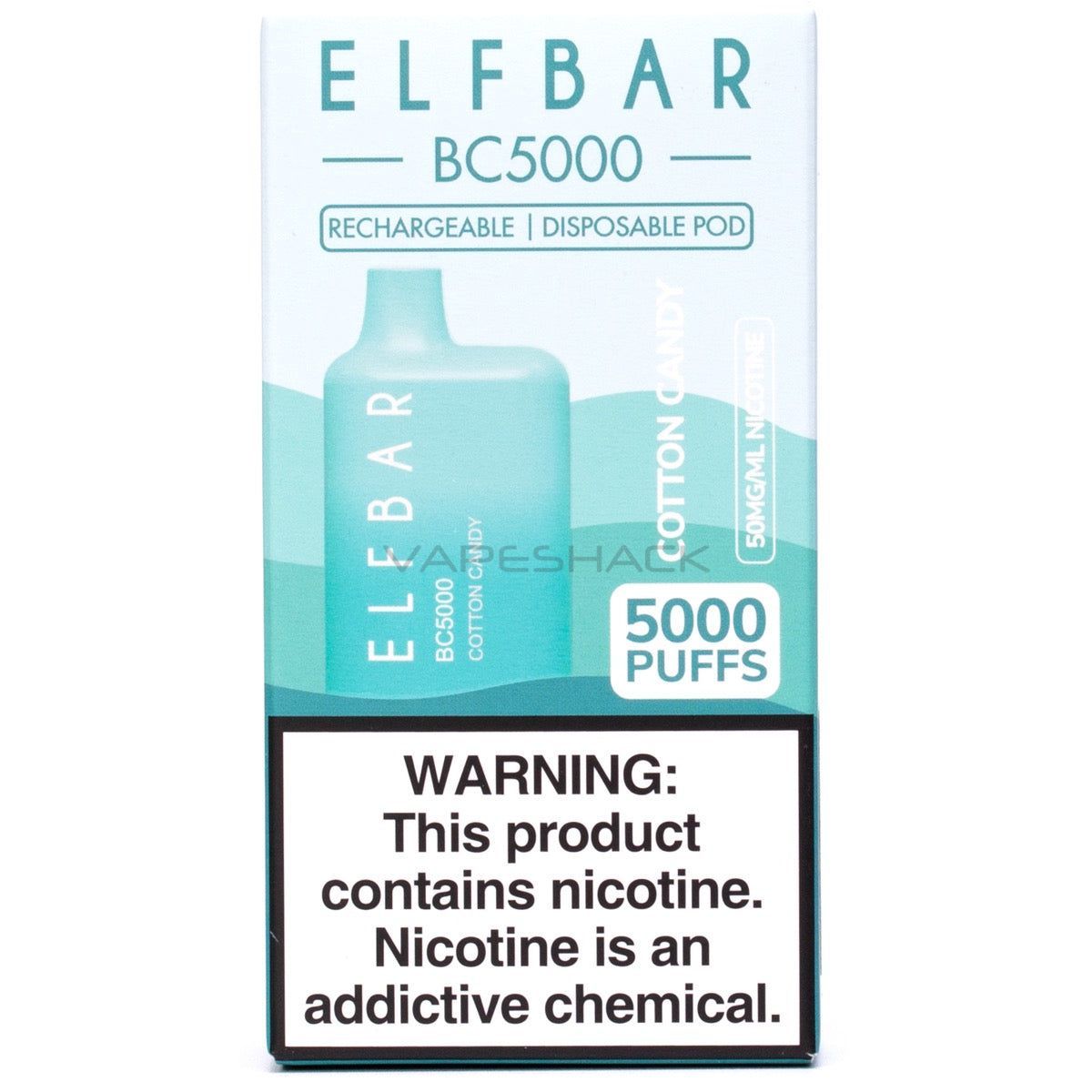 Elf Bar BC5000 Disposable - 5000 Puffs-Cotton Candy - 1