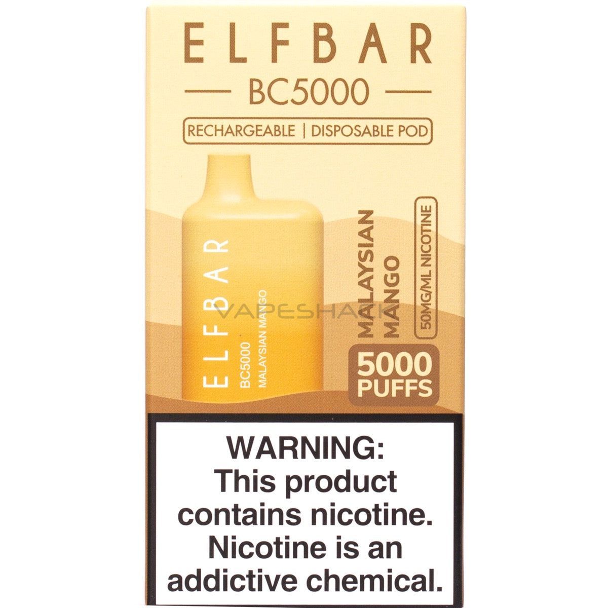 Elf Bar BC5000 Disposable - 5000 Puffs-Malaysian Mango - 1