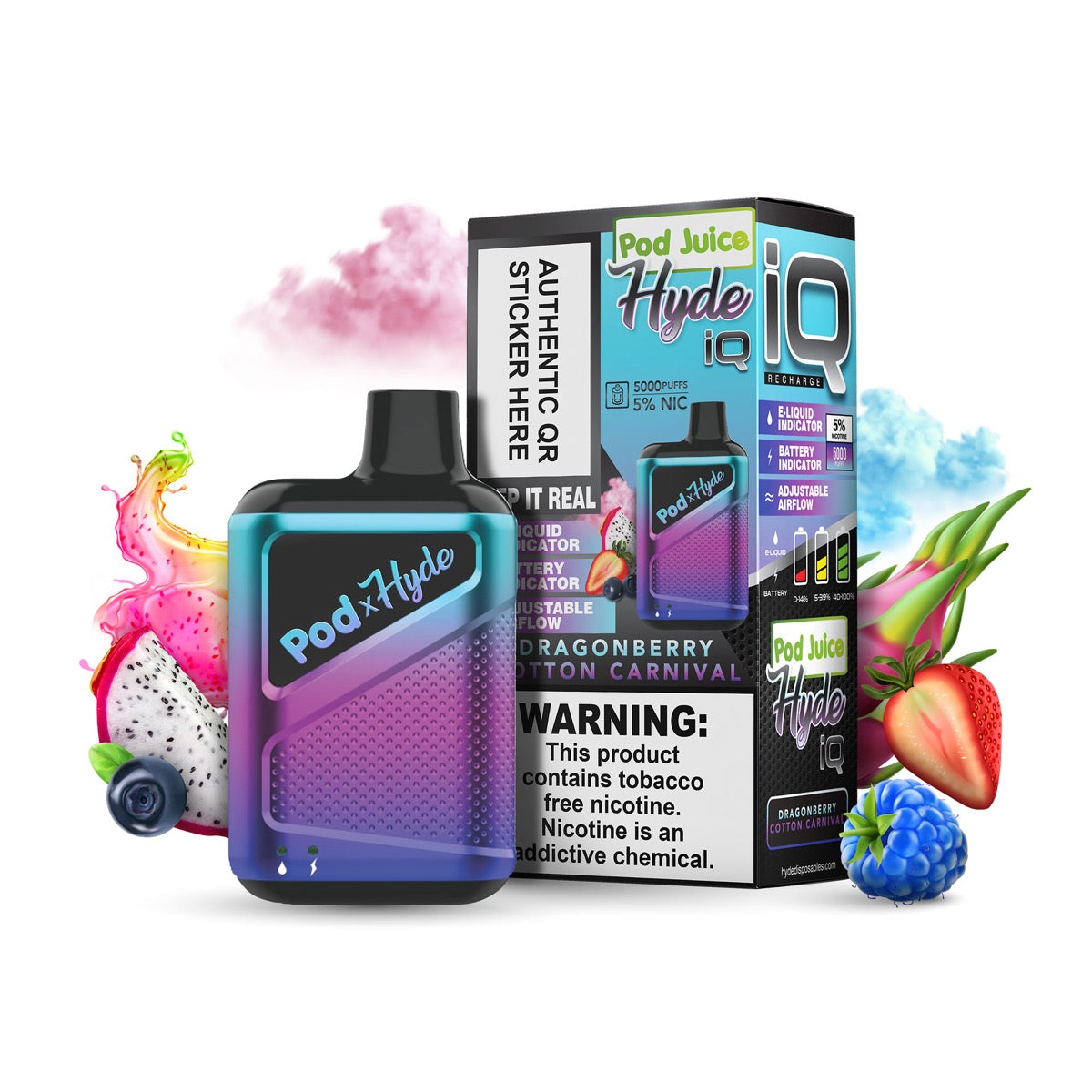 Hyde IQ Disposable 5000 Puffs - Pod Juice