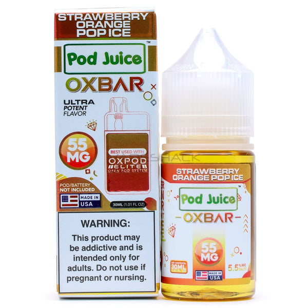 Strawberry Orange Pop Ice - Pod Juice x Oxbar Salts - 30ML