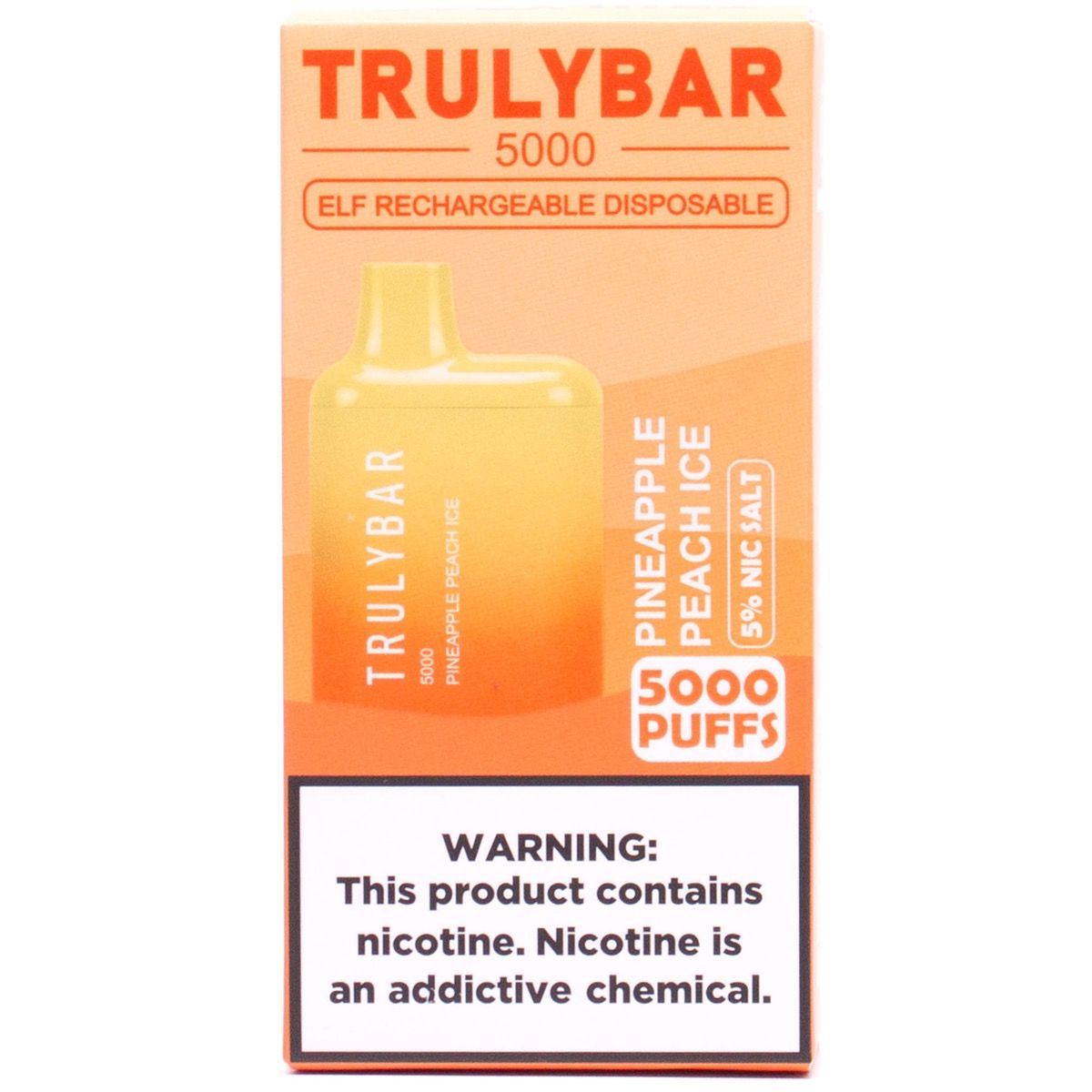 Truly Bar Elf Rechargeable Disposable - 5000 Puffs-Pineapple Peach Ice - 2