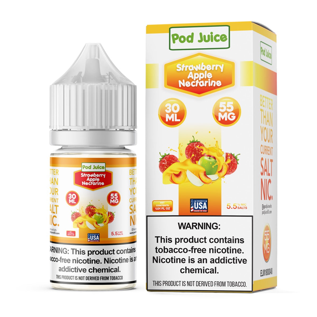 Pod Juice - Fuji Apple Strawberry Nectarine - 30ml