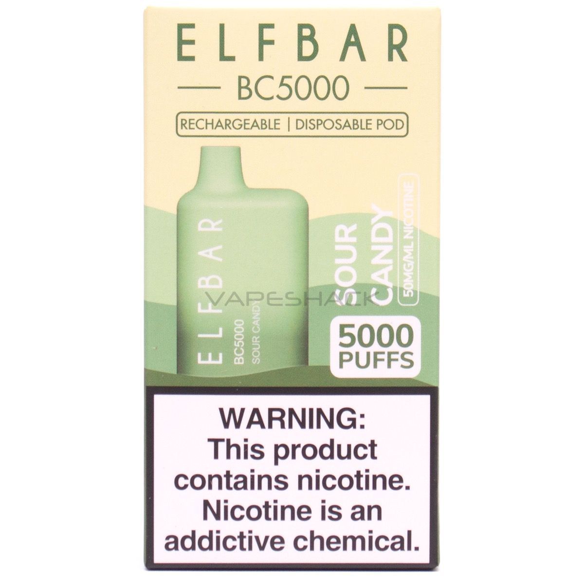 Elf Bar BC5000 Disposable - 5000 Puffs-Sour Candy - 1