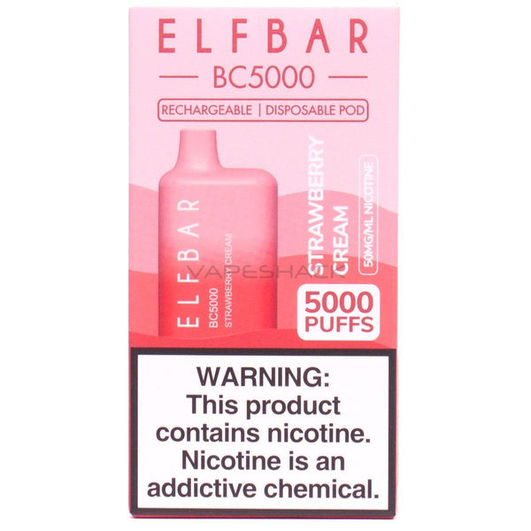 Elf Bar BC5000 Disposable - 5000 Puffs-Strawberry Cream - 1