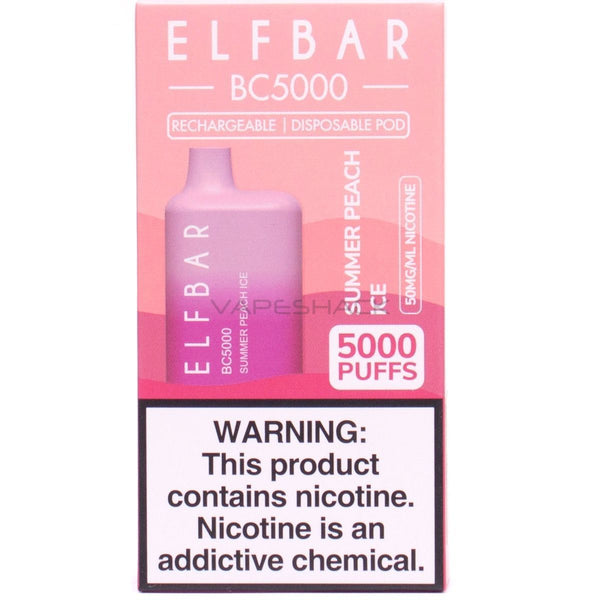 Elf Bar BC5000 Disposable - 5000 Puffs-Summer Peach Ice - 1