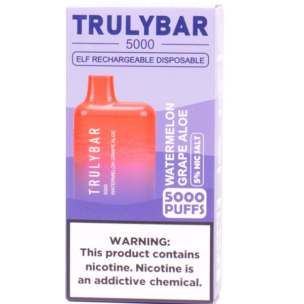 Truly Bar Elf Rechargeable Disposable - 5000 Puffs-Watermelon Grape Aloe - 1