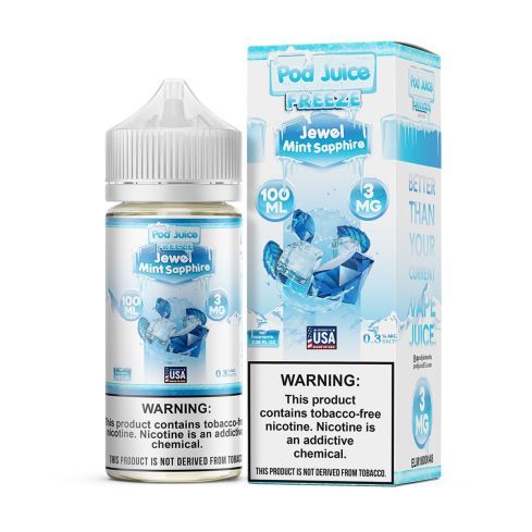 Pod Juice E-Liquid - Jewel Mint Sapphire Iced - 100ML